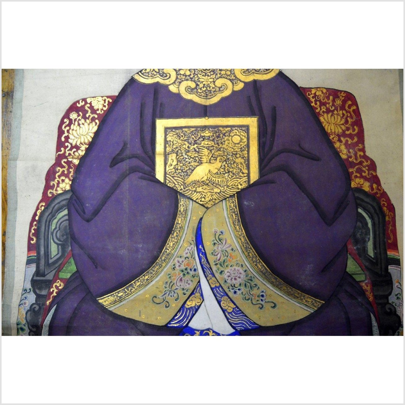 Chinese Ancestors Painting on Linen Canvas-6. Asian & Chinese Furniture, Art, Antiques, Vintage Home Décor for sale at FEA Home