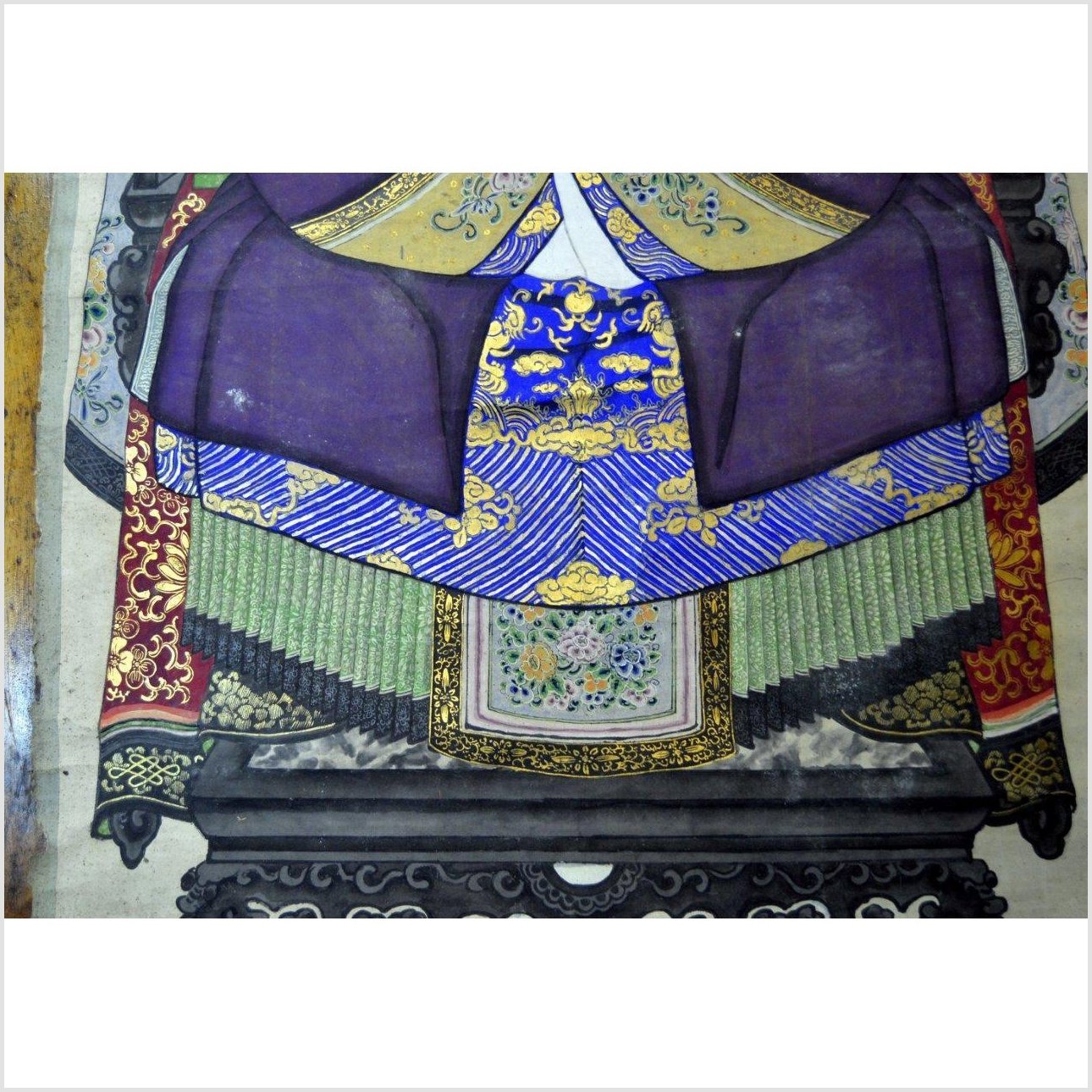 Chinese Ancestors Painting on Linen Canvas-9. Asian & Chinese Furniture, Art, Antiques, Vintage Home Décor for sale at FEA Home