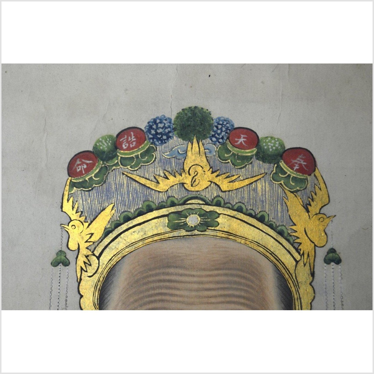 Chinese Ancestors Painting on Linen Canvas-3. Asian & Chinese Furniture, Art, Antiques, Vintage Home Décor for sale at FEA Home