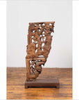 Chinese Antique 1900s Hand Carved Wooden Corbel with Deities Mounted on Base-11. Asian & Chinese Furniture, Art, Antiques, Vintage Home Décor for sale at FEA Home