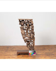 Chinese Antique 1900s Hand Carved Wooden Corbel with Deities Mounted on Base-4. Asian & Chinese Furniture, Art, Antiques, Vintage Home Décor for sale at FEA Home