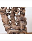 Chinese Antique 1900s Hand Carved Wooden Corbel with Deities Mounted on Base-6. Asian & Chinese Furniture, Art, Antiques, Vintage Home Décor for sale at FEA Home