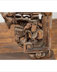 Chinese Antique 1900s Hand Carved Wooden Corbel with Deities Mounted on Base-7. Asian & Chinese Furniture, Art, Antiques, Vintage Home Décor for sale at FEA Home