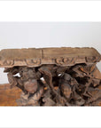 Chinese Antique 1900s Hand Carved Wooden Corbel with Deities Mounted on Base-8. Asian & Chinese Furniture, Art, Antiques, Vintage Home Décor for sale at FEA Home