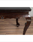 Chinese Antique Center Hall Table with Black Lacquered Top and Cabriole Legs-11. Asian & Chinese Furniture, Art, Antiques, Vintage Home Décor for sale at FEA Home