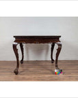 Chinese Antique Center Hall Table with Black Lacquered Top and Cabriole Legs-4. Asian & Chinese Furniture, Art, Antiques, Vintage Home Décor for sale at FEA Home