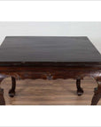 Chinese Antique Center Hall Table with Black Lacquered Top and Cabriole Legs-9. Asian & Chinese Furniture, Art, Antiques, Vintage Home Décor for sale at FEA Home