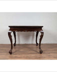 Chinese Antique Center Hall Table with Black Lacquered Top and Cabriole Legs-2. Asian & Chinese Furniture, Art, Antiques, Vintage Home Décor for sale at FEA Home