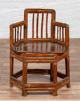 Chinese Antique Child's Corner Chair with Bamboo Frame and Hexagonal Base-4. Asian & Chinese Furniture, Art, Antiques, Vintage Home Décor for sale at FEA Home