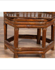 Chinese Antique Child's Corner Chair with Bamboo Frame and Hexagonal Base-7. Asian & Chinese Furniture, Art, Antiques, Vintage Home Décor for sale at FEA Home