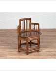 Chinese Antique Child's Corner Chair with Bamboo Frame and Hexagonal Base-2. Asian & Chinese Furniture, Art, Antiques, Vintage Home Décor for sale at FEA Home
