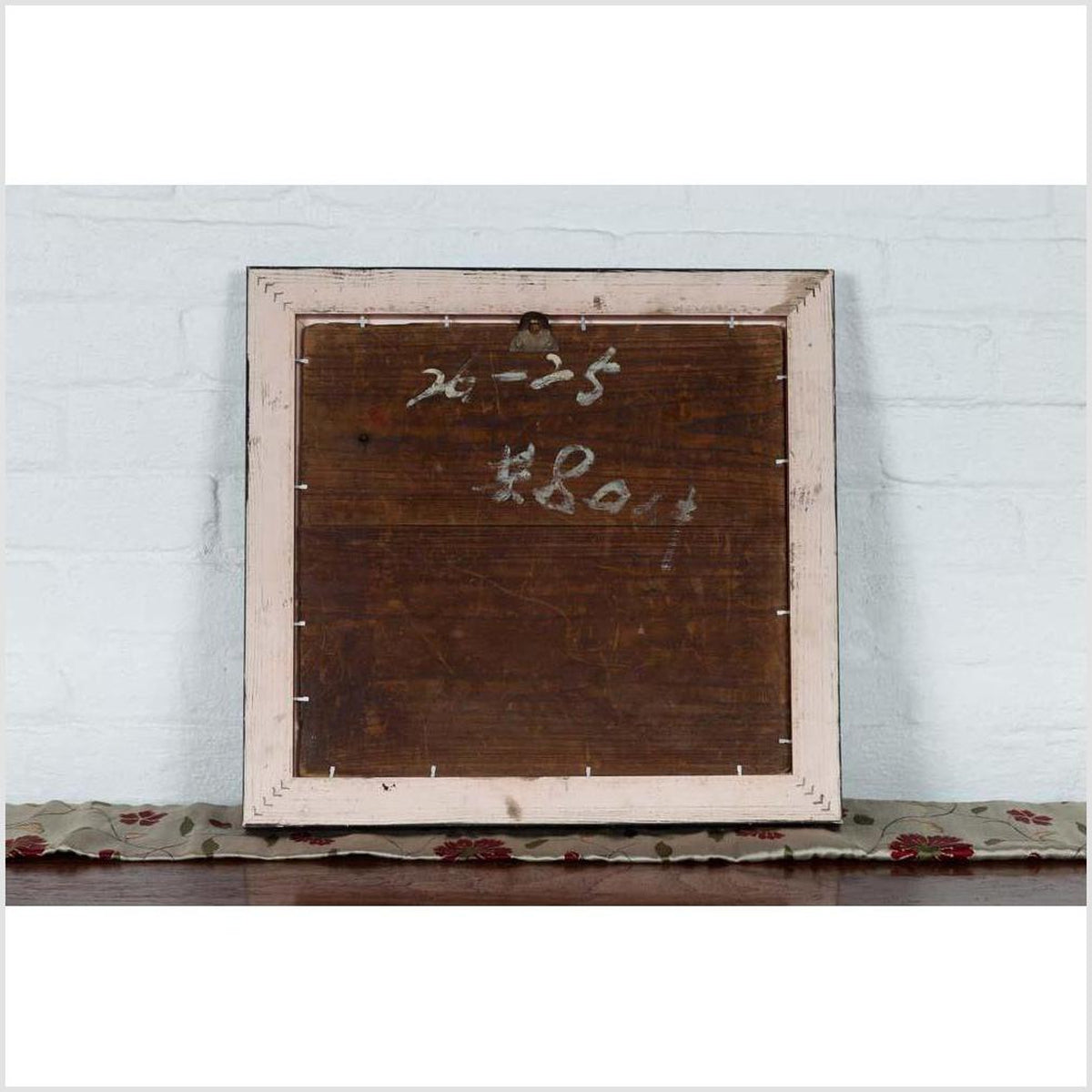 Chinese Antique Giltwood and Red Painted Floral Architectural Panel in New Frame-12. Asian & Chinese Furniture, Art, Antiques, Vintage Home Décor for sale at FEA Home