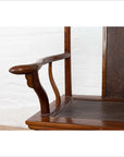 Chinese Antique Ming Dynasty Style Scholar's Lamp-Hanger Chair with Rattan Inset-12. Asian & Chinese Furniture, Art, Antiques, Vintage Home Décor for sale at FEA Home
