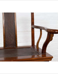 Chinese Antique Ming Dynasty Style Scholar's Lamp-Hanger Chair with Rattan Inset-13. Asian & Chinese Furniture, Art, Antiques, Vintage Home Décor for sale at FEA Home
