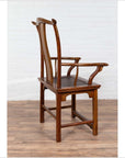 Chinese Antique Ming Dynasty Style Scholar's Lamp-Hanger Chair with Rattan Inset-16. Asian & Chinese Furniture, Art, Antiques, Vintage Home Décor for sale at FEA Home
