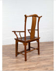 Chinese Antique Ming Dynasty Style Scholar's Lamp-Hanger Chair with Rattan Inset-18. Asian & Chinese Furniture, Art, Antiques, Vintage Home Décor for sale at FEA Home
