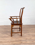 Chinese Antique Ming Dynasty Style Scholar's Lamp-Hanger Chair with Rattan Inset-19. Asian & Chinese Furniture, Art, Antiques, Vintage Home Décor for sale at FEA Home