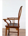 Chinese Antique Ming Dynasty Style Scholar's Lamp-Hanger Chair with Rattan Inset-20. Asian & Chinese Furniture, Art, Antiques, Vintage Home Décor for sale at FEA Home