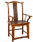 Chinese Antique Ming Dynasty Style Scholar's Lamp-Hanger Chair with Rattan Inset-1. Asian & Chinese Furniture, Art, Antiques, Vintage Home Décor for sale at FEA Home