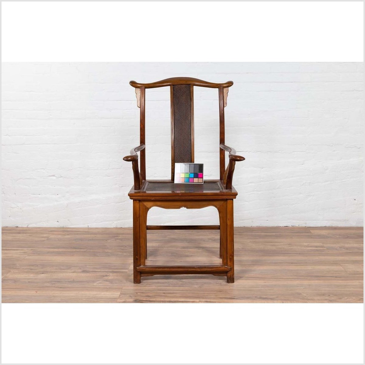 Chinese Antique Ming Dynasty Style Scholar's Lamp-Hanger Chair with Rattan Inset-4. Asian & Chinese Furniture, Art, Antiques, Vintage Home Décor for sale at FEA Home