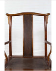 Chinese Antique Ming Dynasty Style Scholar's Lamp-Hanger Chair with Rattan Inset-7. Asian & Chinese Furniture, Art, Antiques, Vintage Home Décor for sale at FEA Home