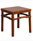 Chinese Antique Ming Style Side Table with Humpback Stretcher and Brown Patina-1. Asian & Chinese Furniture, Art, Antiques, Vintage Home Décor for sale at FEA Home