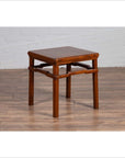 Chinese Antique Ming Style Side Table with Humpback Stretcher and Brown Patina-7. Asian & Chinese Furniture, Art, Antiques, Vintage Home Décor for sale at FEA Home