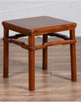 Chinese Antique Ming Style Side Table with Humpback Stretcher and Brown Patina-2. Asian & Chinese Furniture, Art, Antiques, Vintage Home Décor for sale at FEA Home