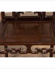 Chinese Antique Rosewood Side Chair with Open Fretwork and Marble Medallion-6. Asian & Chinese Furniture, Art, Antiques, Vintage Home Décor for sale at FEA Home