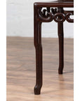 Chinese Antique Rosewood Side Chair with Open Fretwork and Marble Medallion-9. Asian & Chinese Furniture, Art, Antiques, Vintage Home Décor for sale at FEA Home