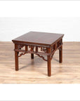 Chinese Antique Side Table with Open Fretwork Design and Dark Wood Patina-12. Asian & Chinese Furniture, Art, Antiques, Vintage Home Décor for sale at FEA Home