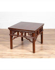 Chinese Antique Side Table with Open Fretwork Design and Dark Wood Patina-12. Asian & Chinese Furniture, Art, Antiques, Vintage Home Décor for sale at FEA Home