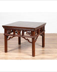 Chinese Antique Side Table with Open Fretwork Design and Dark Wood Patina-13. Asian & Chinese Furniture, Art, Antiques, Vintage Home Décor for sale at FEA Home