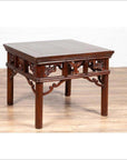Chinese Antique Side Table with Open Fretwork Design and Dark Wood Patina-14. Asian & Chinese Furniture, Art, Antiques, Vintage Home Décor for sale at FEA Home