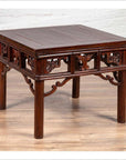 Chinese Antique Side Table with Open Fretwork Design and Dark Wood Patina-15. Asian & Chinese Furniture, Art, Antiques, Vintage Home Décor for sale at FEA Home