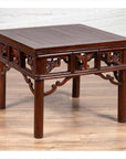 Chinese Antique Side Table with Open Fretwork Design and Dark Wood Patina-15. Asian & Chinese Furniture, Art, Antiques, Vintage Home Décor for sale at FEA Home