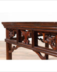 Chinese Antique Side Table with Open Fretwork Design and Dark Wood Patina-17. Asian & Chinese Furniture, Art, Antiques, Vintage Home Décor for sale at FEA Home