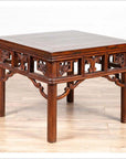 Chinese Antique Side Table with Open Fretwork Design and Dark Wood Patina-19. Asian & Chinese Furniture, Art, Antiques, Vintage Home Décor for sale at FEA Home