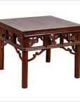 Chinese Antique Side Table with Open Fretwork Design and Dark Wood Patina-1. Asian & Chinese Furniture, Art, Antiques, Vintage Home Décor for sale at FEA Home