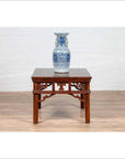 Chinese Antique Side Table with Open Fretwork Design and Dark Wood Patina-3. Asian & Chinese Furniture, Art, Antiques, Vintage Home Décor for sale at FEA Home