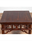 Chinese Antique Side Table with Open Fretwork Design and Dark Wood Patina-6. Asian & Chinese Furniture, Art, Antiques, Vintage Home Décor for sale at FEA Home