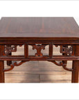 Chinese Antique Side Table with Open Fretwork Design and Dark Wood Patina-7. Asian & Chinese Furniture, Art, Antiques, Vintage Home Décor for sale at FEA Home