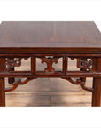 Chinese Antique Side Table with Open Fretwork Design and Dark Wood Patina-7. Asian & Chinese Furniture, Art, Antiques, Vintage Home Décor for sale at FEA Home