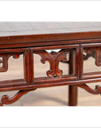 Chinese Antique Side Table with Open Fretwork Design and Dark Wood Patina-9. Asian & Chinese Furniture, Art, Antiques, Vintage Home Décor for sale at FEA Home