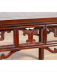 Chinese Antique Side Table with Open Fretwork Design and Dark Wood Patina-9. Asian & Chinese Furniture, Art, Antiques, Vintage Home Décor for sale at FEA Home