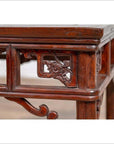 Chinese Antique Side Table with Open Fretwork Design and Dark Wood Patina-10. Asian & Chinese Furniture, Art, Antiques, Vintage Home Décor for sale at FEA Home