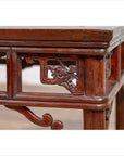 Chinese Antique Side Table with Open Fretwork Design and Dark Wood Patina-10. Asian & Chinese Furniture, Art, Antiques, Vintage Home Décor for sale at FEA Home