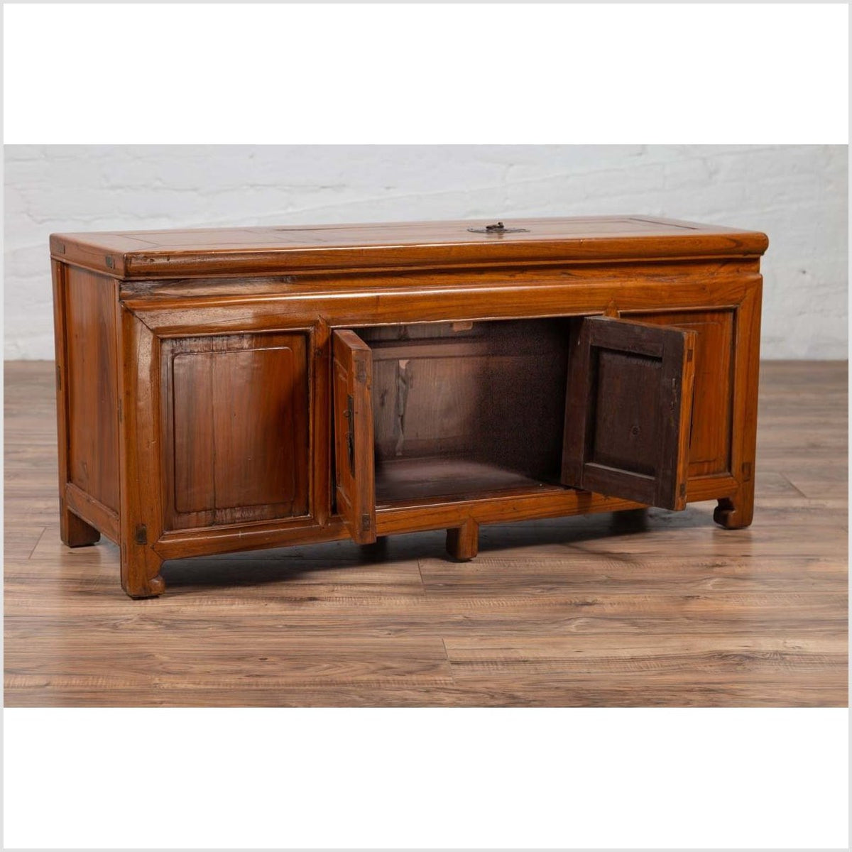 Chinese Antique Two-Door Buffet with Faux Doors and Upper Removable Panel-12. Asian & Chinese Furniture, Art, Antiques, Vintage Home Décor for sale at FEA Home