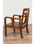 Chinese Art Deco Style 1950s Elmwood Armchair with Pierced Back and Curving Arms-13. Asian & Chinese Furniture, Art, Antiques, Vintage Home Décor for sale at FEA Home