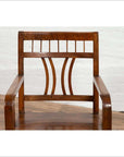 Chinese Art Deco Style 1950s Elmwood Armchair with Pierced Back and Curving Arms-6. Asian & Chinese Furniture, Art, Antiques, Vintage Home Décor for sale at FEA Home